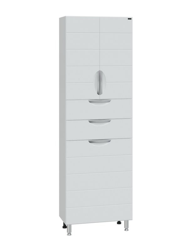 Шкаф-пенал для ванной СаНта Родос 60 с бельевой корзиной