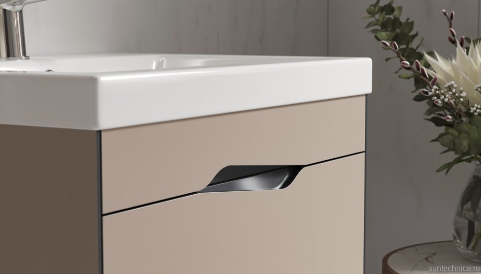 Тумба с раковиной Velvex Krona 60 серый камень