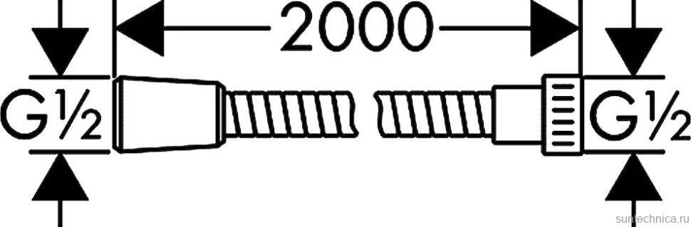 Душевой шланг Hansgrohe Metaflex 28264000