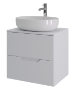 Тумба с раковиной Orange Line 60 подвесная, 2 ящика, матовая белая с раковиной B05-520W