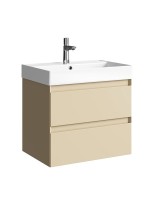 Тумба с раковиной Aqwella 5 stars Geometria 65 подвесная, 2 ящика, морская дюна