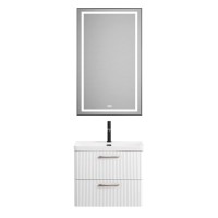 Мебель для ванной комнаты BelBagno Due 60 белый металлик