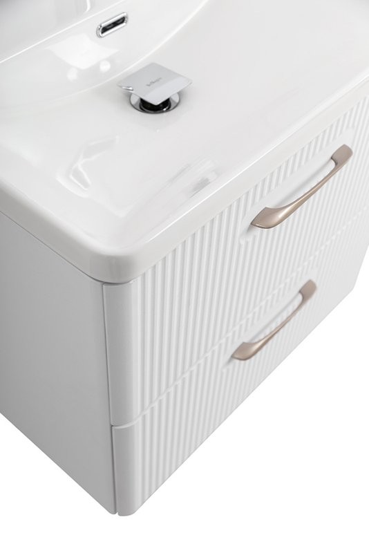 Мебель для ванной комнаты BelBagno Due 60 белый металлик