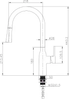 Смеситель для кухни Domaci Ливорно D90111BK черный Смеситель для кухни Domaci Ливорно D90111BK черный