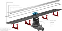 Душевой трап (лоток) Pestan Confluo Premium Line 450 с решеткой