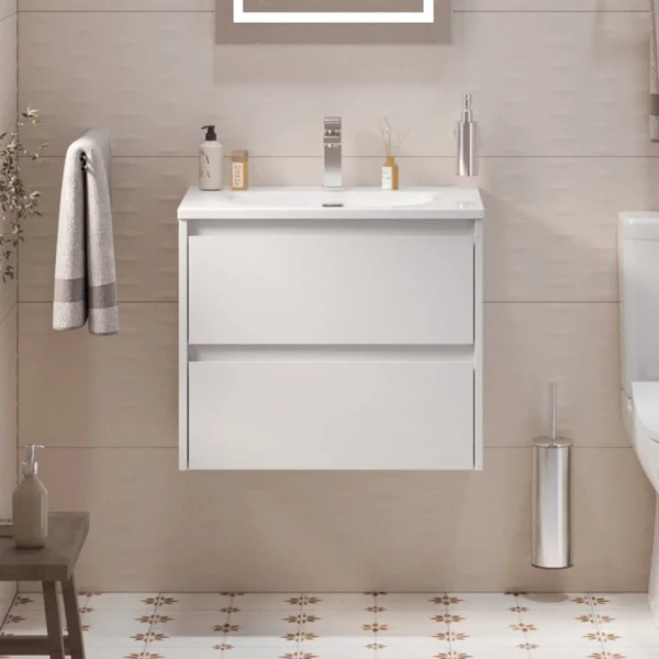Тумба с раковиной BelBagno Kraft 39 70 bianco opaco, раковина BB-8099-3-70