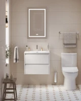 Тумба с раковиной BelBagno Kraft 39 70 bianco opaco, раковина BB-8099-3-70