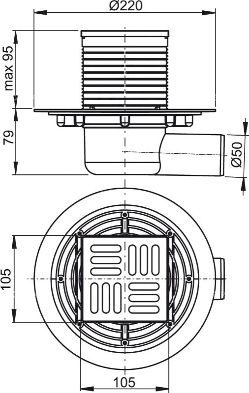 Душевой трап AlcaPlast APV 1321