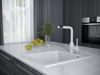 Смеситель для кухни Paulmark Honner Ho212018-431TW белый матовый