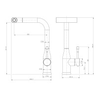 Смеситель для кухни с мультифункциональным изливом Splenka S206.49.09, графит Смеситель для кухни с мультифункциональным изливом Splenka S206.49.09, графит