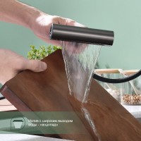 Смеситель для кухни с мультифункциональным изливом Splenka S206.49.09, графит Смеситель для кухни с мультифункциональным изливом Splenka S206.49.09, графит