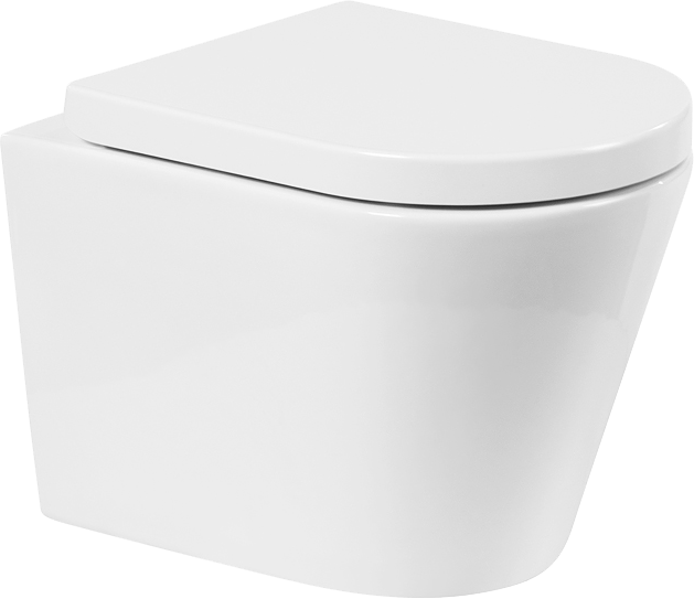 Унитаз подвесной BelBagno Flay-r BB053CHR безободковый, крышка BB105SC с микролифтом