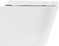 Унитаз подвесной BelBagno Flay-r BB053CHR безободковый, крышка BB105SC с микролифтом