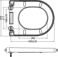 Унитаз подвесной BelBagno Flay-r BB053CHR безободковый, крышка BB105SC с микролифтом