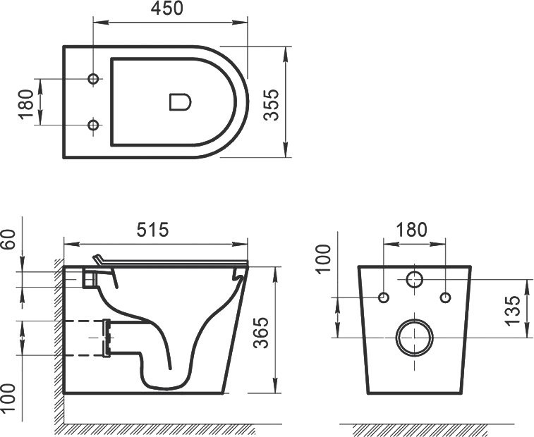 Унитаз подвесной BelBagno Flay-r BB053CHR безободковый, крышка BB105SC с микролифтом