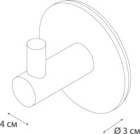 Крючок Fixsen Equipment черные матовые, 2 шт.