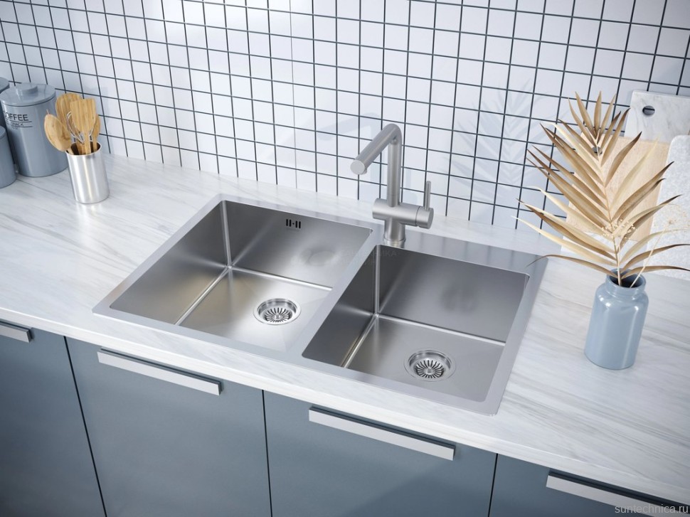 Смеситель для кухни Paulmark Dosse Do214418-BS брашированная сталь