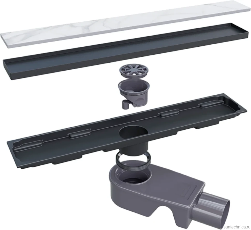 Душевой трап (лоток) RGW Shower Drain SDR-22B 60 см, черный