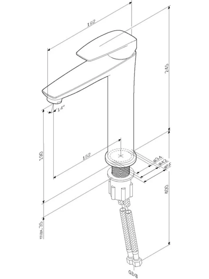 Смеситель для раковины AM.PM Tender F45A92000