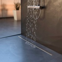 Душевой трап (лоток) Veconi Slim Line 700 хром матовый