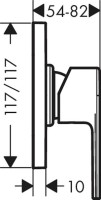 Встраиваемый смеситель для душа и ванны Hansgrohe Vernis Shape Vernis Shape 71658670 черный