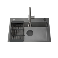 Мойка кухонная Ceruttispa 11258 nano black, графит