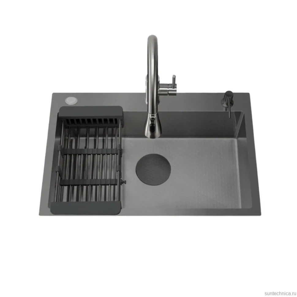 Мойка кухонная Ceruttispa 11258 nano black, графит