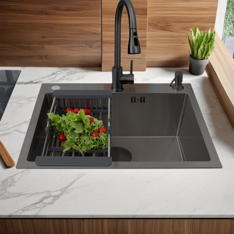 Мойка кухонная Ceruttispa 11258 nano black, графит