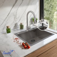 Мойка кухонная Ceruttispa 11258 nano black, графит