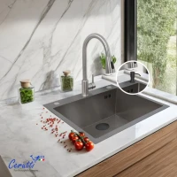 Мойка кухонная Ceruttispa 11258 nano black, графит