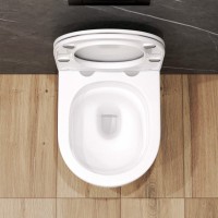 Унитаз подвесной EvaGold K401T безободковый, с микролифтом