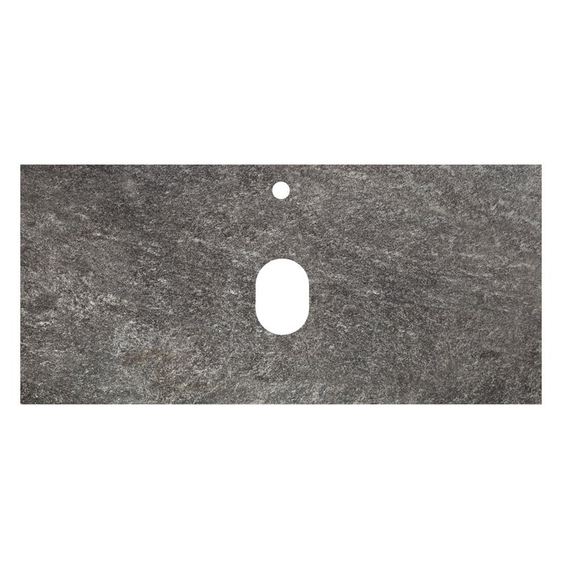 Тумба под раковину со столешницей BelBagno Kraft 100 подвесная, матовая темно-серая, столешница kep-100-grn