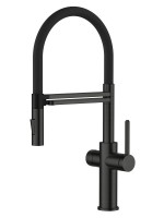 Смеситель для кухни Agger Elegant A3252544 с гибким изливом, черный матовый
