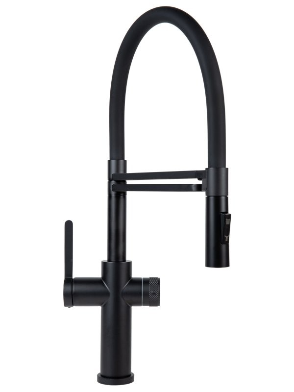 Смеситель для кухни Agger Elegant A3252544 с гибким изливом, черный матовый
