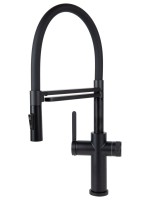 Смеситель для кухни Agger Elegant A3252544 с гибким изливом, черный матовый