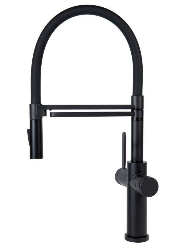 Смеситель для кухни Agger Elegant A3252544 с гибким изливом, черный матовый