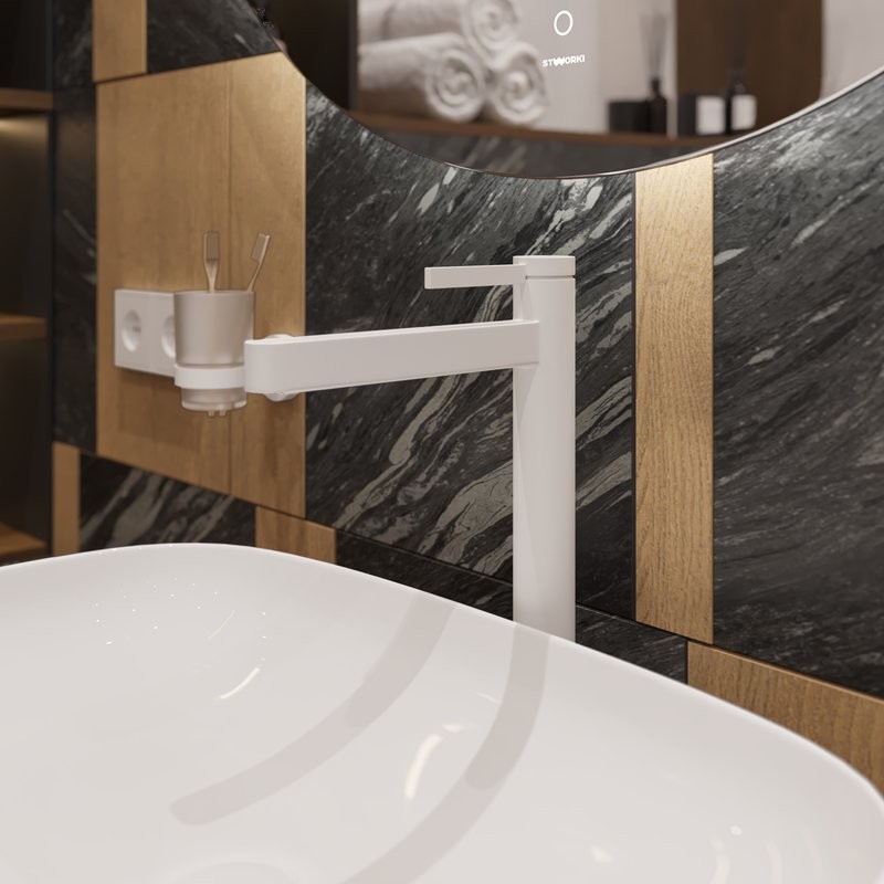 Смеситель для раковины Hansgrohe Finoris 260 76070700 матовый белый