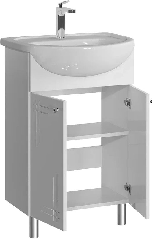 Тумба с раковиной SanStar Июнь 55 раковина Исеть