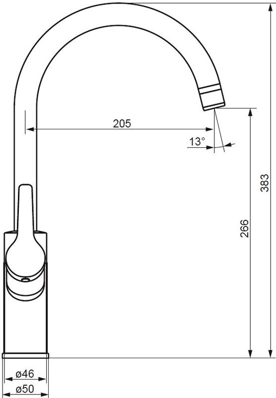 Смеситель для кухни Damixa Eclipse 310721300 черный