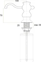 Дозатор для кухонной мойки Zorg ZR-25 сталь