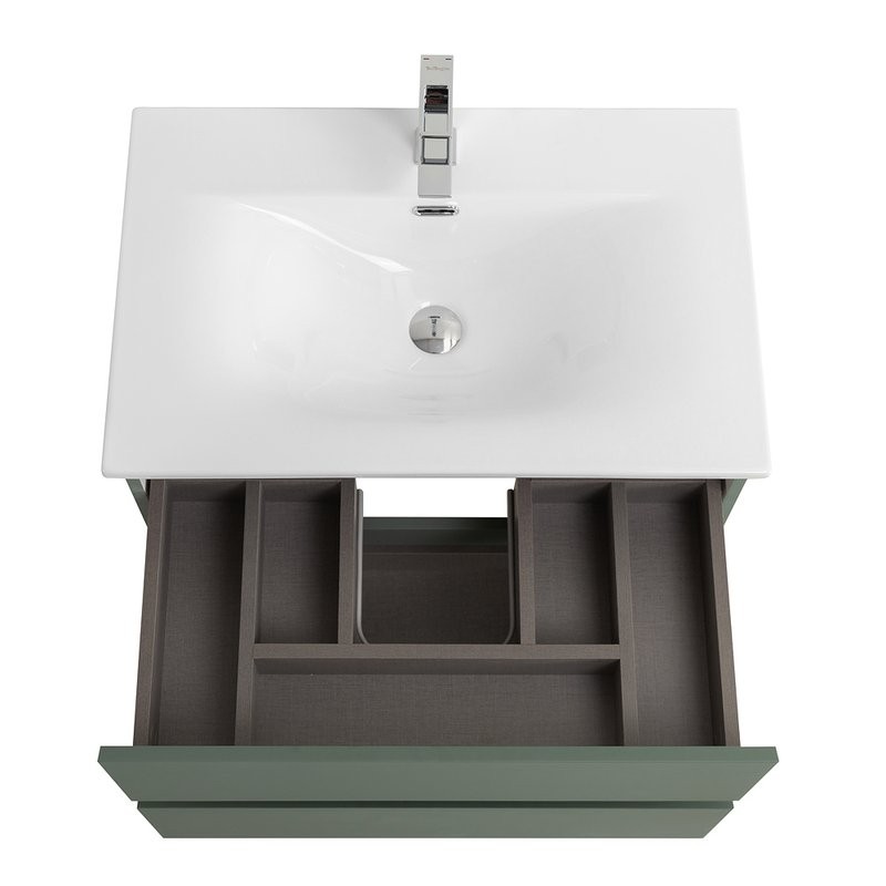 Мебель для ванной комнаты BelBagno Kraft 70 подвесная, матовая еловая, раковина bb-8099-70