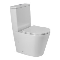 Унитаз-компакт напольный BelBagno Flay-Tor BB2149CP-TOR/SC безободковый, крышка с микролифтом, бачок BB2149T