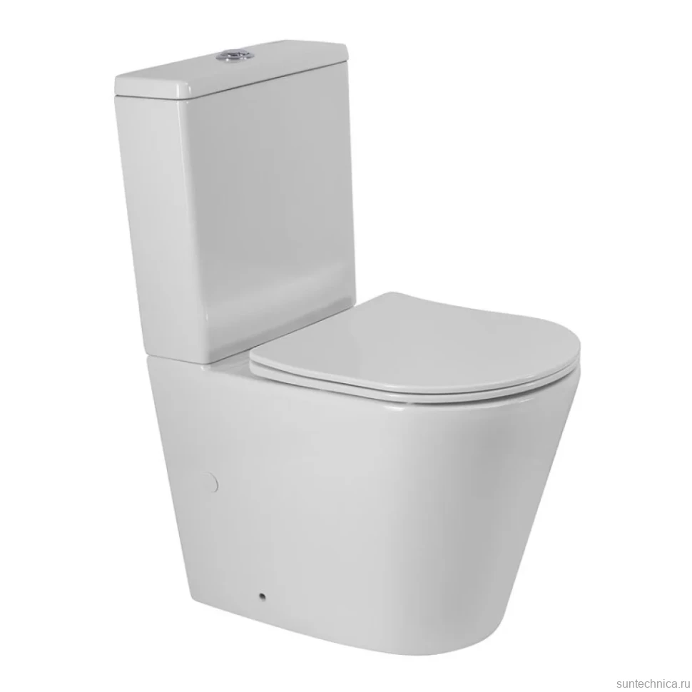Унитаз-компакт напольный BelBagno Flay-Tor BB2149CP-TOR/SC безободковый, крышка с микролифтом, бачок BB2149T