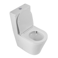 Унитаз-компакт напольный BelBagno Flay-Tor BB2149CP-TOR/SC безободковый, крышка с микролифтом, бачок BB2149T