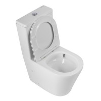 Унитаз-компакт напольный BelBagno Flay-Tor BB2149CP-TOR/SC безободковый, крышка с микролифтом, бачок BB2149T