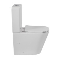 Унитаз-компакт напольный BelBagno Flay-Tor BB2149CP-TOR/SC безободковый, крышка с микролифтом, бачок BB2149T