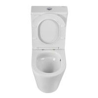Унитаз-компакт напольный BelBagno Flay-Tor BB2149CP-TOR/SC безободковый, крышка с микролифтом, бачок BB2149T