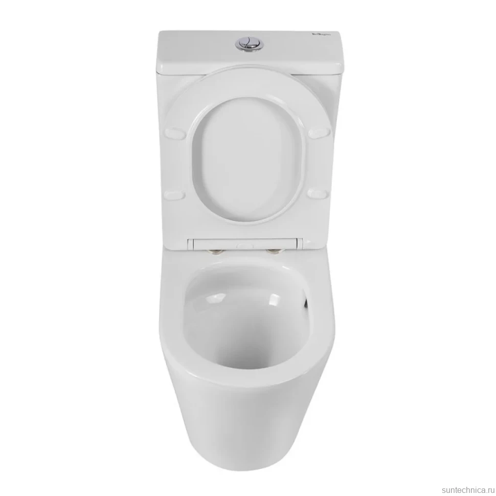 Унитаз-компакт напольный BelBagno Flay-Tor BB2149CP-TOR/SC безободковый, крышка с микролифтом, бачок BB2149T