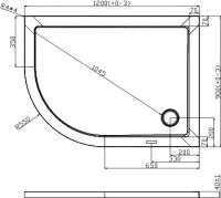 Поддон для душа Cezares Tray SMC TRAY-M-RH-120/90-550-35-W-R 120x90 R