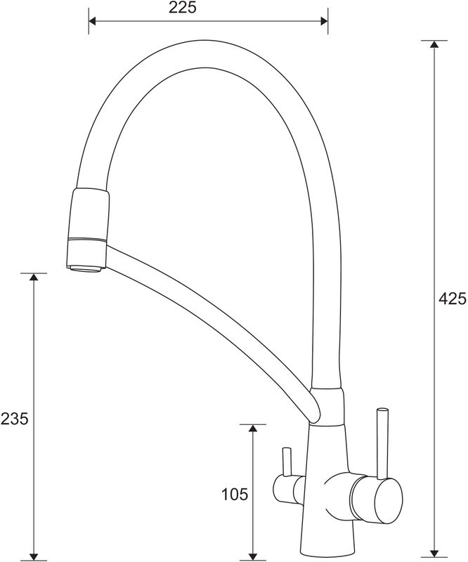 Комплект Мойка Paulmark Gerberg PM254444-BS брашированная нержавеющая сталь + Смеситель Siegen Si213111-NI с гибким изливом + Измельчитель Bone Crusher BC 610-AS
